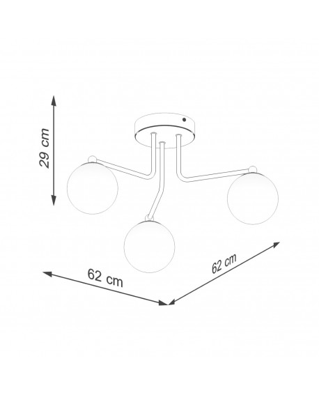 Żyrandol ASTRAL 3 biały Sollux SL.1659