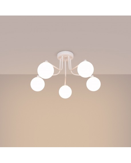 Żyrandol ASTRAL 5 biały Sollux SL.1660