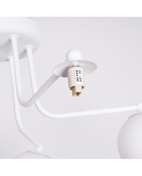 Żyrandol ASTRAL 5 biały Sollux SL.1660