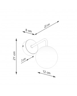 Kinkiet ASTRAL 1 czarny Sollux SL.1661