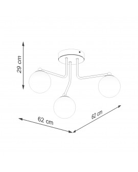 Żyrandol ASTRAL 3 czarny Sollux SL.1662