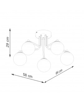 Żyrandol ASTRAL 5 czarny Sollux SL.1663