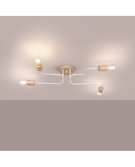 Żyrandol TIMBO 4 biały Sollux SL.1665