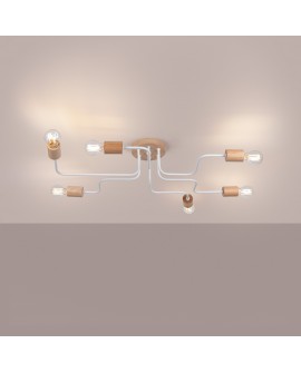 Żyrandol TIMBO 6 biały Sollux SL.1666