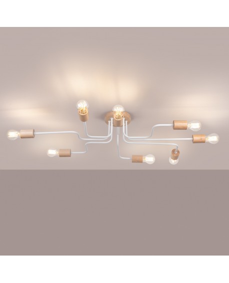 Żyrandol TIMBO 8 biały Sollux SL.1667