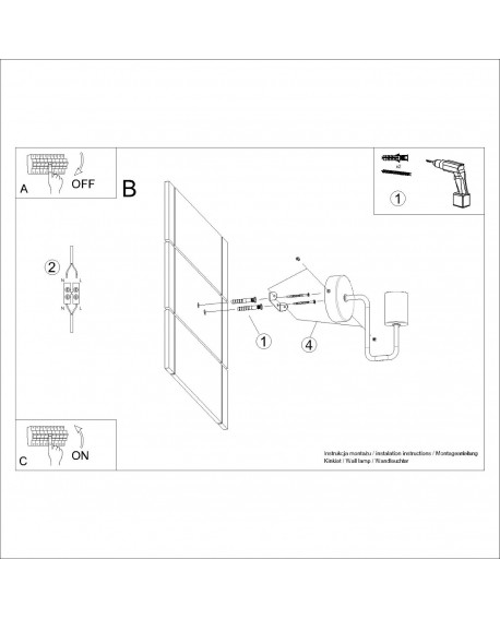 Kinkiet TIMBO czarny Sollux SL.1668