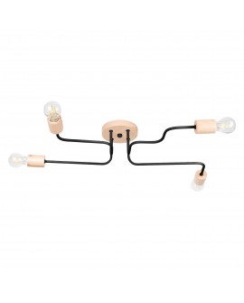 Żyrandol TIMBO 4 czarny Sollux SL.1669