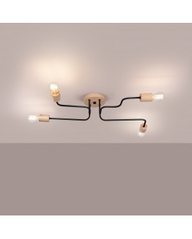 Żyrandol TIMBO 4 czarny Sollux SL.1669