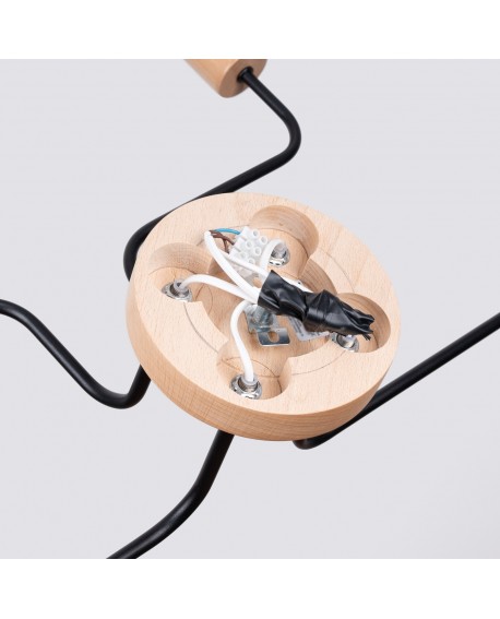 Żyrandol TIMBO 4 czarny Sollux SL.1669