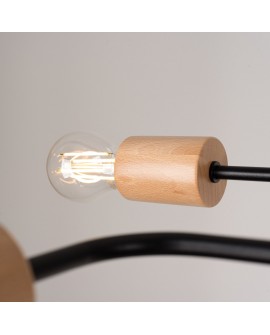 Żyrandol TIMBO 4 czarny Sollux SL.1669