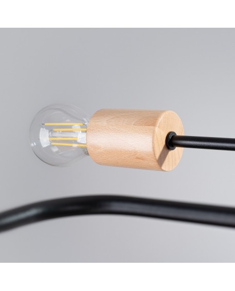 Żyrandol TIMBO 4 czarny Sollux SL.1669