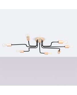 Żyrandol TIMBO 8 czarny Sollux SL.1671