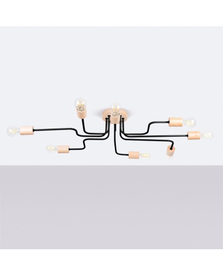 Żyrandol TIMBO 8 czarny Sollux SL.1671