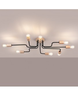 Żyrandol TIMBO 8 czarny Sollux SL.1671