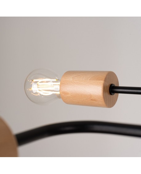 Żyrandol TIMBO 8 czarny Sollux SL.1671