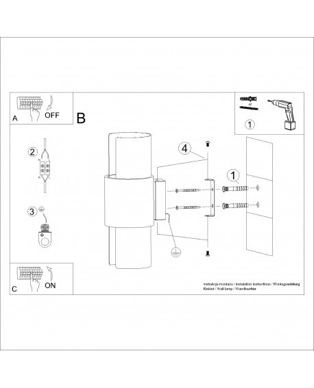 Kinkiet FLASH 2 biały Sollux SL.1674