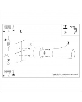 Kinkiet FLASH biały Sollux SL.1676