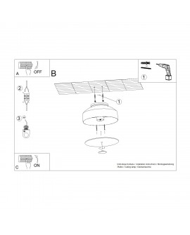 Plafon OMIQ czarny Sollux SL.1678
