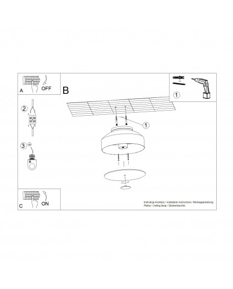 Plafon OMIQ zielony oliwkowy Sollux SL.1680