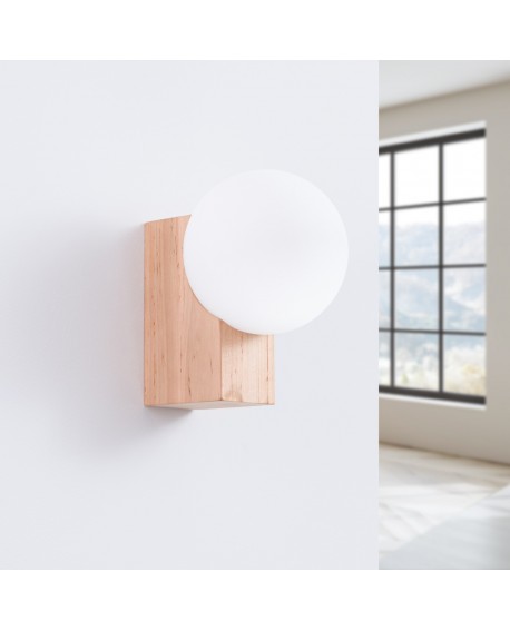 Kinkiet BULBO naturalne drewno Sollux SL.1682