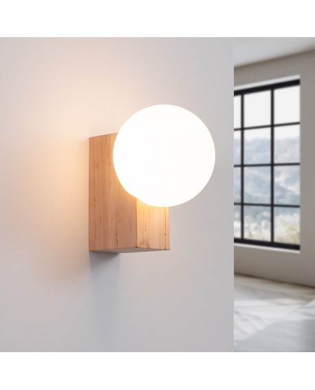 Kinkiet BULBO naturalne drewno Sollux SL.1682