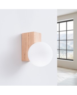 Kinkiet BULBO naturalne drewno Sollux SL.1682