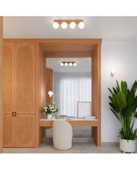 Kinkiet BULBO naturalne drewno Sollux SL.1682