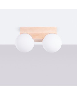 Plafon BULBO 2 naturalne drewno Sollux SL.1683