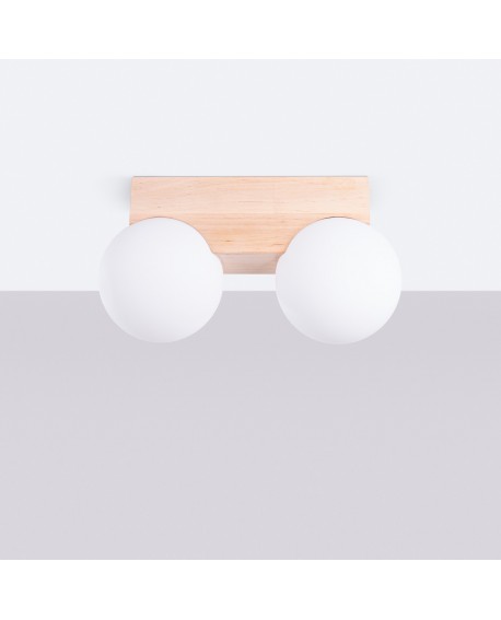 Plafon BULBO 2 naturalne drewno Sollux SL.1683