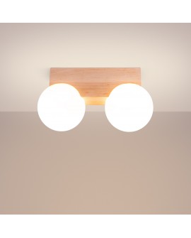 Plafon BULBO 2 naturalne drewno Sollux SL.1683