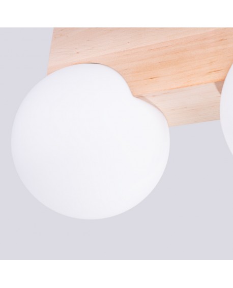 Plafon BULBO 2 naturalne drewno Sollux SL.1683