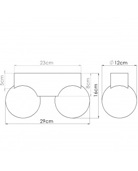 Plafon BULBO 2 naturalne drewno Sollux SL.1683