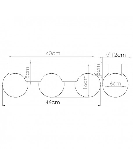 Plafon BULBO 3 naturalne drewno Sollux SL.1684