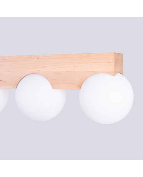 Plafon BULBO 4 naturalne drewno Sollux SL.1685