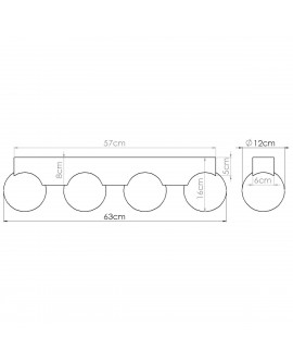 Plafon BULBO 4 naturalne drewno Sollux SL.1685