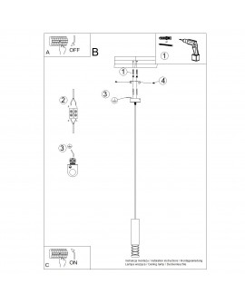 Lampa wisząca LAMI 1 biały Sollux SL.1686