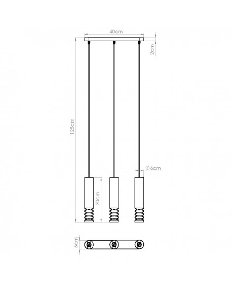 Lampa wisząca LAMI 3L biały Sollux SL.1688