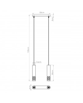 Lampa wisząca LIRO 2 biały Sollux SL.1692