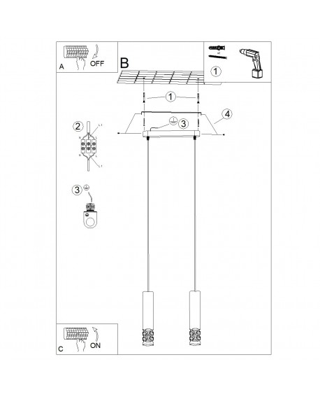 Lampa wisząca LIRO 2 biały Sollux SL.1692