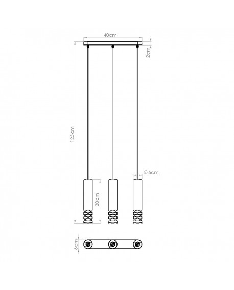 Lampa wisząca LIRO 3L biały Sollux SL.1693