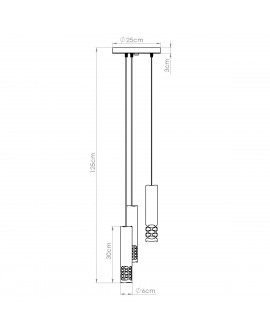 Lampa wisząca LIRO 3P biały Sollux SL.1694