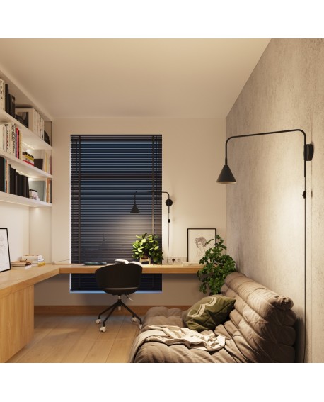 Kinkiet NOX czarny Sollux SL.1697