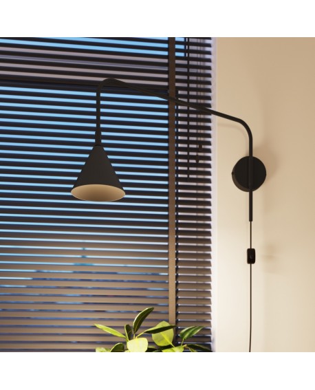 Kinkiet NOX czarny Sollux SL.1697