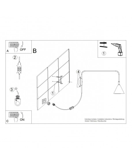 Kinkiet NOX beżowy Sollux SL.1699