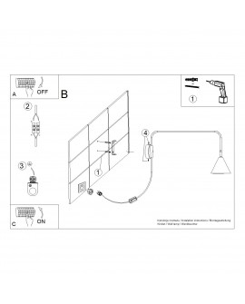 Kinkiet NOX zielona oliwka Sollux SL.1700