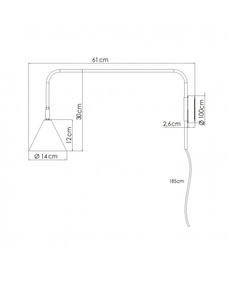 Kinkiet NOX ochra czerwona Sollux SL.1701