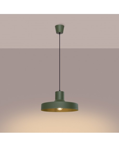 Lampa wisząca BILO zielona oliwka Sollux SL.1705