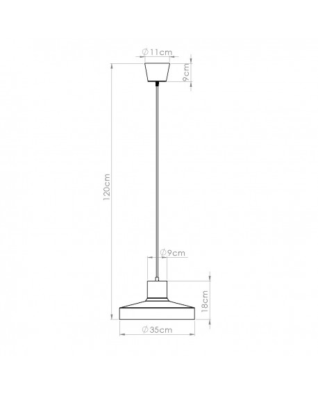 Lampa wisząca BILO ochra czerwona Sollux SL.1706