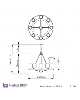 LAMPA WISZĄCA LOFT CHROMOWANA SANTINI W9 LUMINA DECO