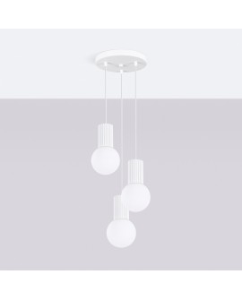 Lampa wisząca HALO 3P biała Sollux SL.1710